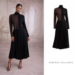 NEW Rebecca Vallance Donna knitted midi dress Colorblock